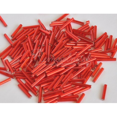 Sklenené tyčinky 15mm červené