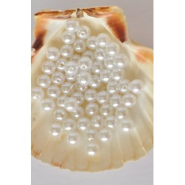 plastové perly 10mm biele