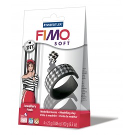 FIMO Soft DIY šperková sada čierna a biela