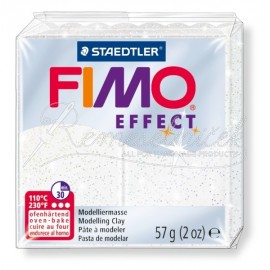 FIMO efect biela s trblietkami 57g