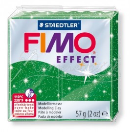 FIMO efect zelená s trblietkami 57g