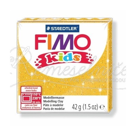 FIMO kids zlatá s trblietkami 42g