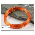 oranžový drôt 0,3mm/5m