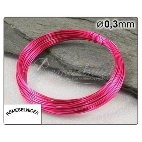 ružovy drôt 0,3mm/5m