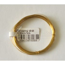 mosadzný drôt 0,3mm/5metrov