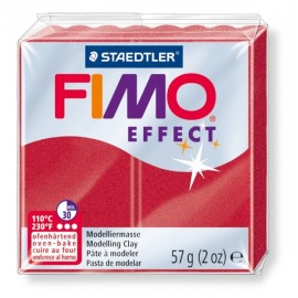 FIMO efect metalická rubínová 57g