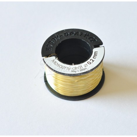 mosadzný drôt 0,2mm/50g - cca 170metrov
