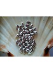 plastova  perla kvapka 6x10 mm strieborná