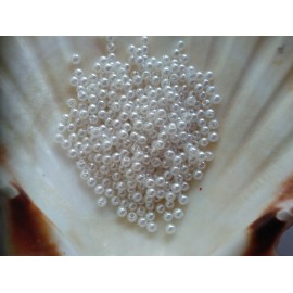 plastove perle biele 3mm