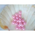 plastové perly 10mm ruzove