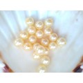 plastové perly 10mm svetlo zlte