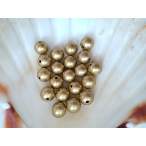 plastové perly 10mm zlate