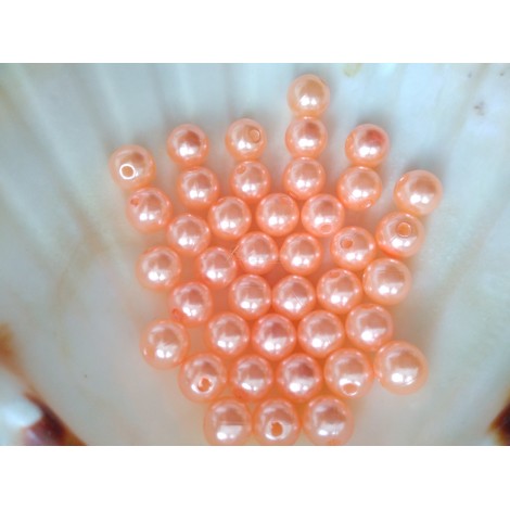 plastové korálky  8mm oranzove