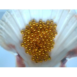 Plastové korálky 6mm zlaté