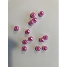 plastové korálky  8mm svetlo ružové