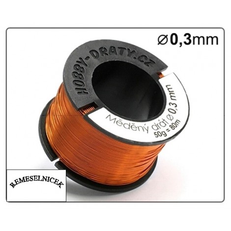 medeny drát 0,3mm, 50g